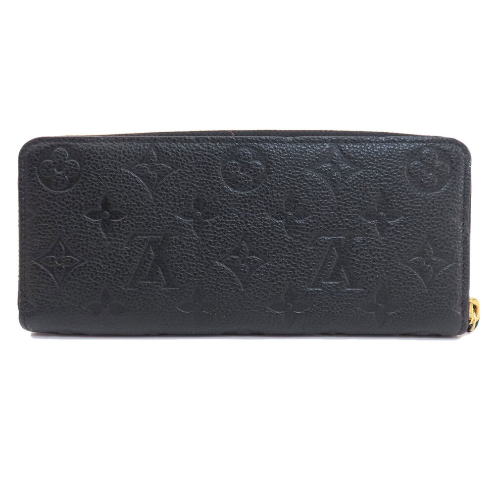 Louis Vuitton Portefeuille Noir Black Wallet Empreinte Long Clemence Black